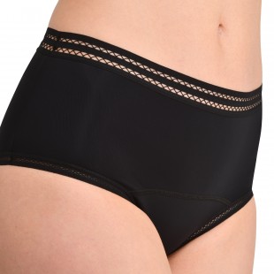 Culotte menstruelle taille haute - Noir, XL (46-48)